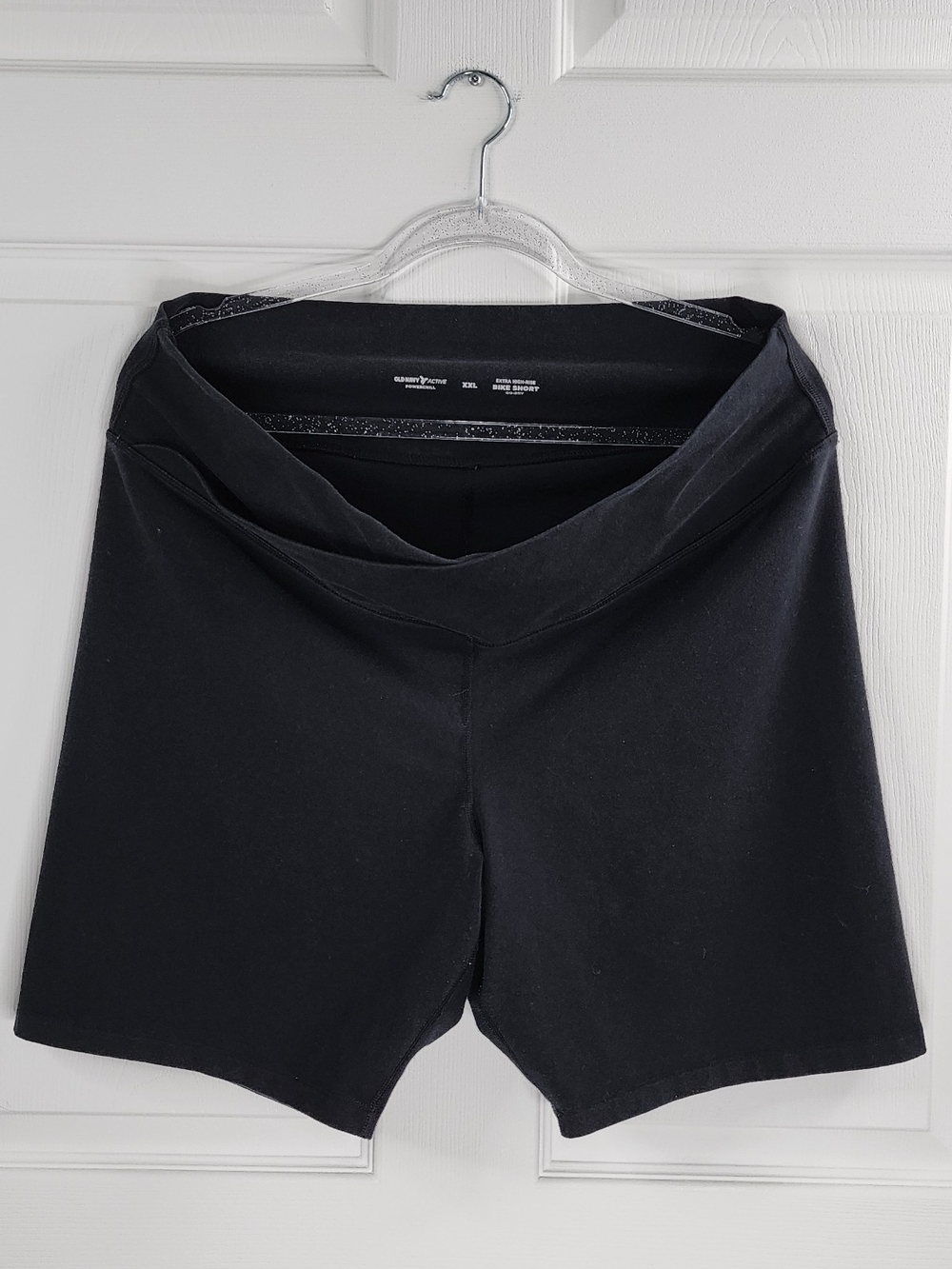 Old Navy Go-Dry PowerChill High-Waisted Biker Shorts Black XXL
